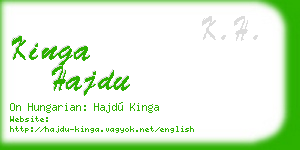 kinga hajdu business card